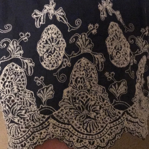 Embroidered Pleated Skirt - Picture 2 of 3